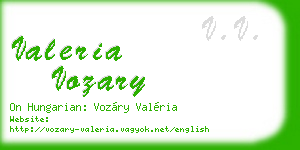 valeria vozary business card