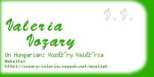 valeria vozary business card